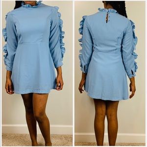 Baby blue babydoll dress